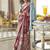 Georgette classic saree with fancy work for ceremonial in red