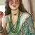 Georgette classic saree with fancy work for ceremonial in sea green