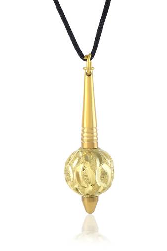 Brass gold plated hanuman gada pendant spiritual chain necklace