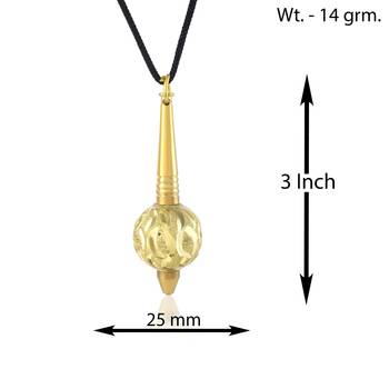 Brass gold plated hanuman gada pendant spiritual chain necklace 2