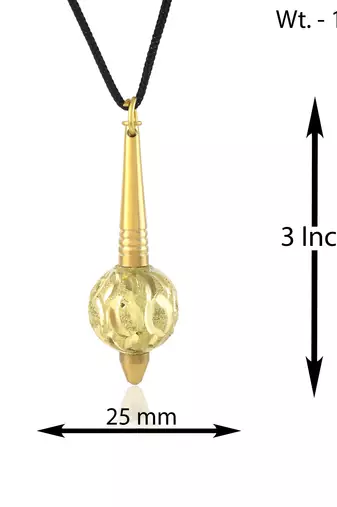 Brass gold plated hanuman gada pendant spiritual chain necklace