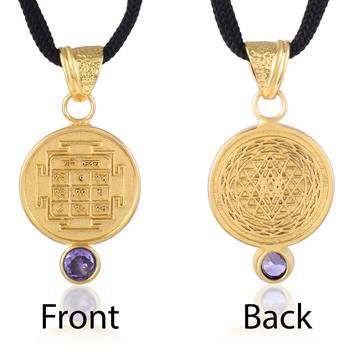 gold plated neelam sapphire vedic astrology shani grah dosh raksha kawach 2