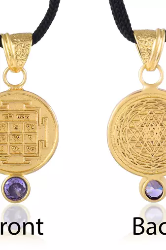 gold plated neelam sapphire vedic astrology shani grah dosh raksha kawach