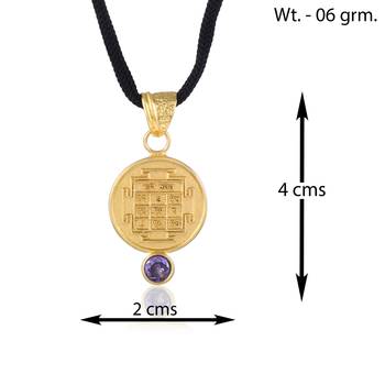 gold plated neelam sapphire vedic astrology shani grah dosh raksha kawach 3