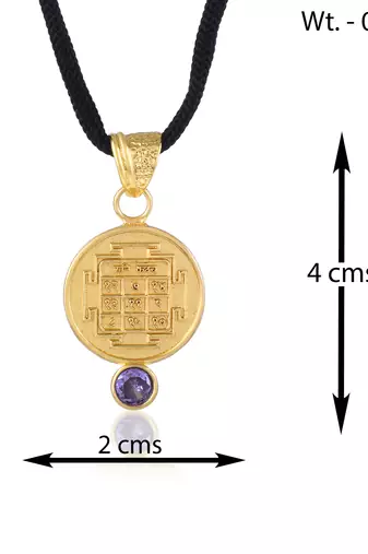 gold plated neelam sapphire vedic astrology shani grah dosh raksha kawach
