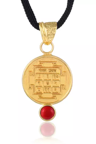gold plated faux moonga vedic astrology mangal grah dosh raksha kawach