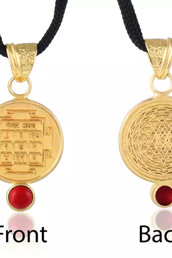 gold plated faux moonga vedic astrology mangal grah dosh raksha kawach