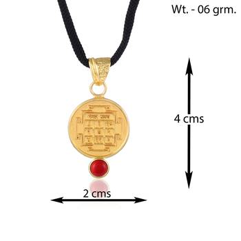 gold plated faux moonga vedic astrology mangal grah dosh raksha kawach 3