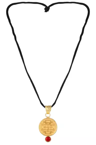 gold plated faux moonga vedic astrology mangal grah dosh raksha kawach