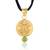Gold plated chrysoberyl cats eye vedic astrology ketu grah dosh raksha kawach