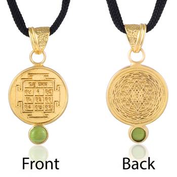 Gold plated chrysoberyl cats eye vedic astrology ketu grah dosh raksha kawach 2