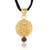 gold plated hessonite gomed vedic astrology rahu grah dosh raksha kawach