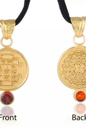 gold plated hessonite gomed vedic astrology rahu grah dosh raksha kawach