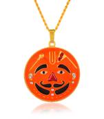 Brass gold meenakari salasar balaji pendant for men