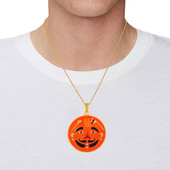 Brass gold meenakari salasar balaji pendant for men 4
