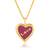 gold plated violet drussy foil heartshape photo locket openable pendant