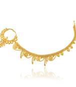 Brass gold plated traditional nath wedding jewellery for women