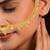 Brass gold plated traditional nath wedding jewellery for women