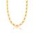 Brass micron gold chain necklace and bangle set