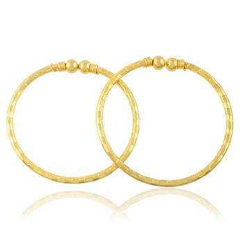 Brass micron gold chain necklace and bangle set 3