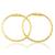 Brass micron gold chain necklace and bangle set