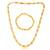 Brass gold combo of chain necklace and bracelet fashion jewellery