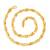 Brass gold combo of chain necklace and bracelet fashion jewellery