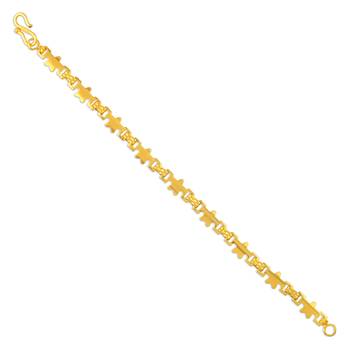 Brass gold combo of chain necklace and bracelet fashion jewellery 4