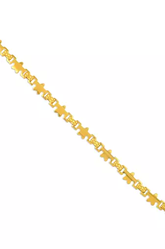 Brass gold combo of chain necklace and bracelet fashion jewellery