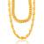 Brass gold plated combo of 2 chain necklace