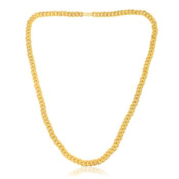 Brass gold plated combo of 2 chain necklace 3