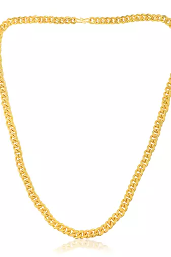 Brass gold plated combo of 2 chain necklace