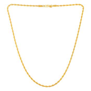Brass gold plated combo of 2 chain necklace 4