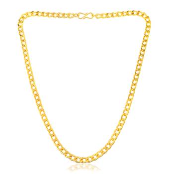 Brass gold plated combo of 2 chain necklace 2