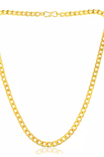 Brass gold plated combo of 2 chain necklace