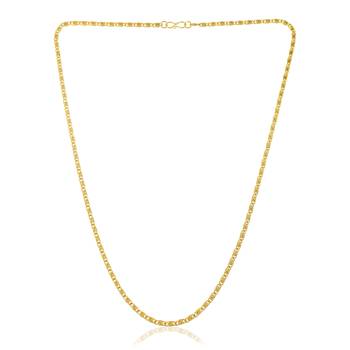 Brass gold plated combo of 2 chain necklace 3