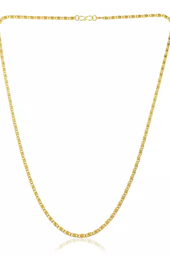 Brass gold plated combo of 2 chain necklace