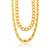 Brass gold plated combo of 2 chain necklace