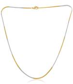 Brass dual tone gold silver two tone plating snake chain necklace men women