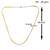 Brass dual tone gold silver two tone plating snake chain necklace men women