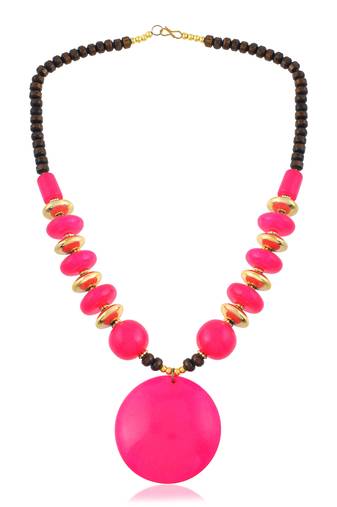 Pink opal statement necklace for women