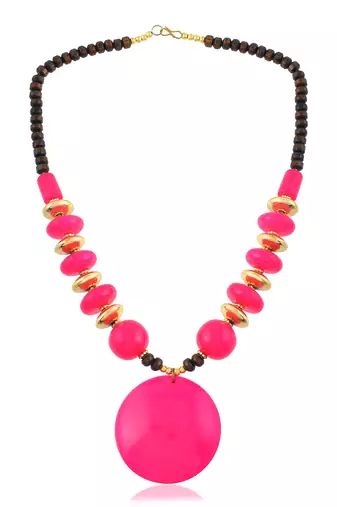 Pink opal statement necklace for women