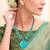 Green jade necklace for women