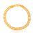 Brass gold plated interlink bracelet unisex