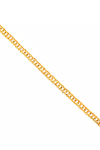 Brass gold plated interlink bracelet unisex