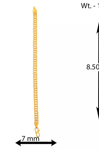 Brass gold plated interlink bracelet unisex