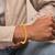 Brass gold plated interlink bracelet unisex