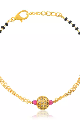 Traditional mangalsutra matching fashion bracelet for women