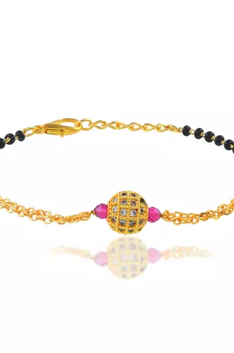 Traditional mangalsutra matching fashion bracelet for women