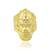 Brass gold plated bajrang bali hanuman balaji bold finger ring for men